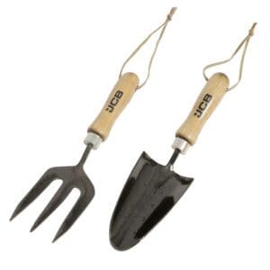 JCB Heritage High-Carbon Steel Forged Hand Trowel and Fork Set