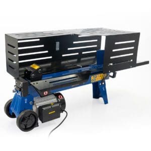 Hyundai 5 Tonne Horizontal Electric Log Splitter with Hydraulic Ram, Steel Protection Cage 520mm Length