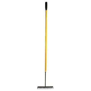 JCB 12 Teeth Garden Rake, 150cm x 30cm Head, Tubular Steel