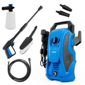Hyundai 135Bar / 1740psi Electric Pressure Washer, 7.1L/min, 1600W Powerful Motor with Hose & Attachments
