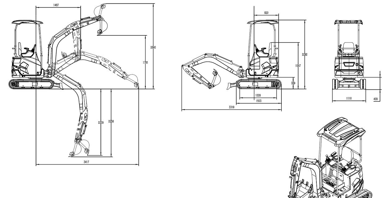 DAX 1.6/1.8 Mini Excavator - Image 3